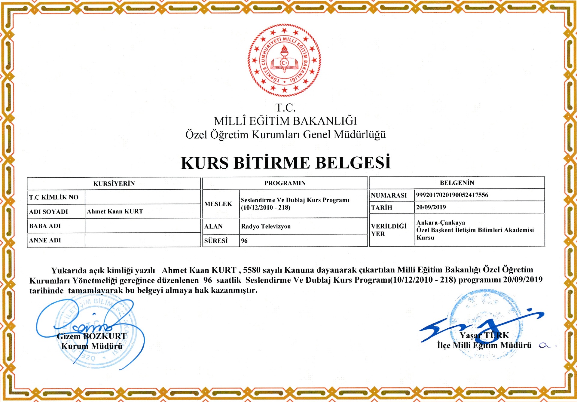 Çalışma ortamı 1