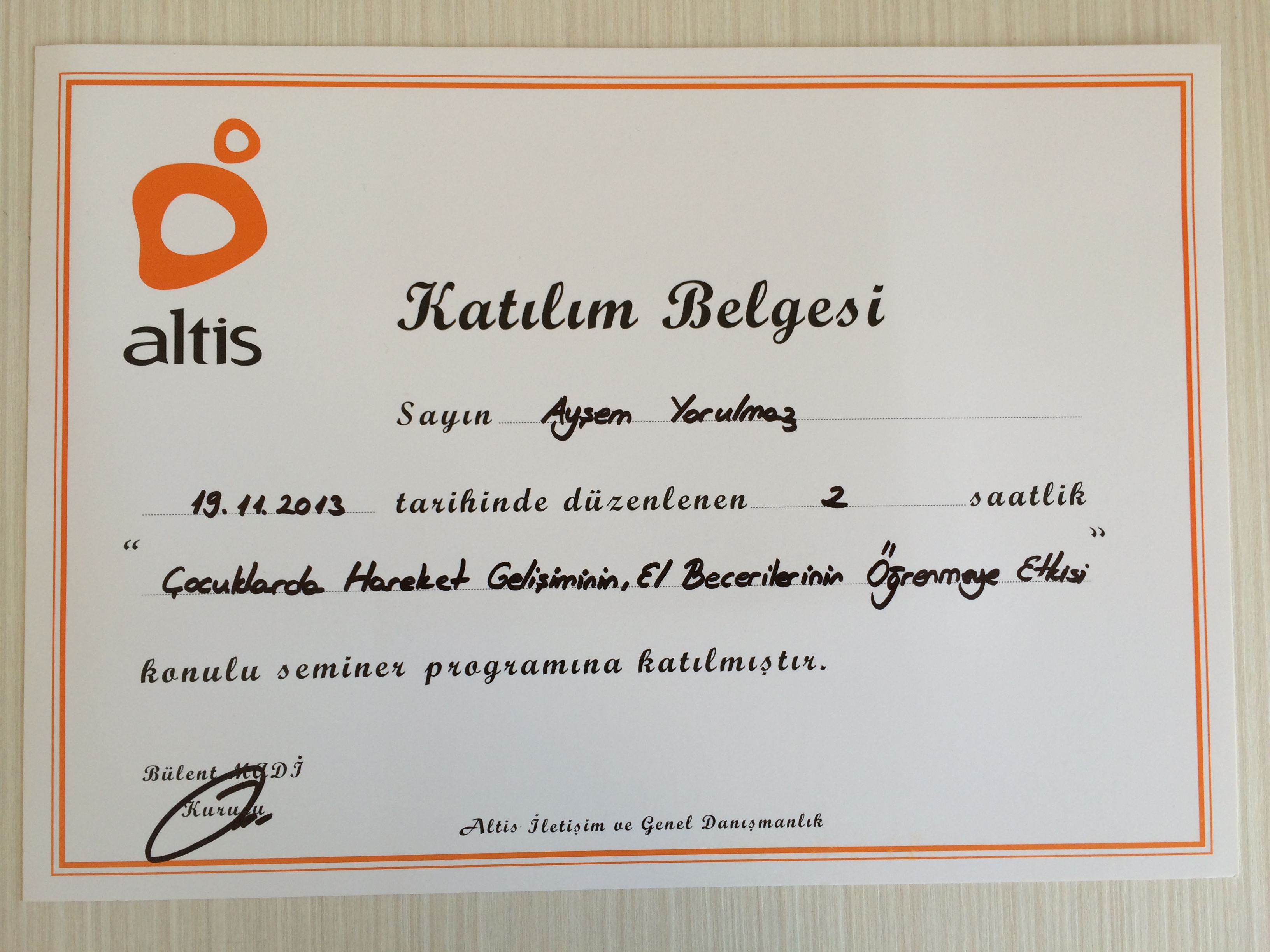 Çalışma ortamı 3